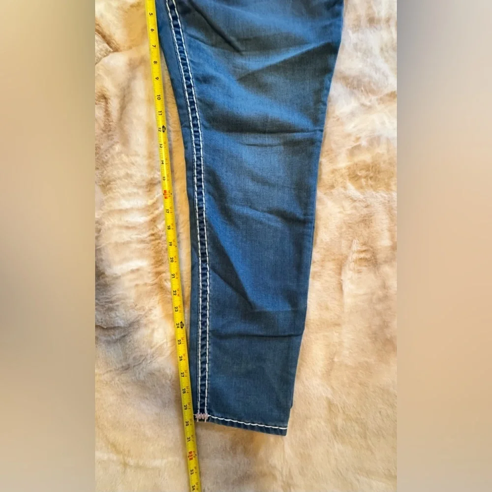 TRUE RELIGION CURVY SKINNY FLAP NAT BT JEAN WOMEN'S - Picture 5 of 16